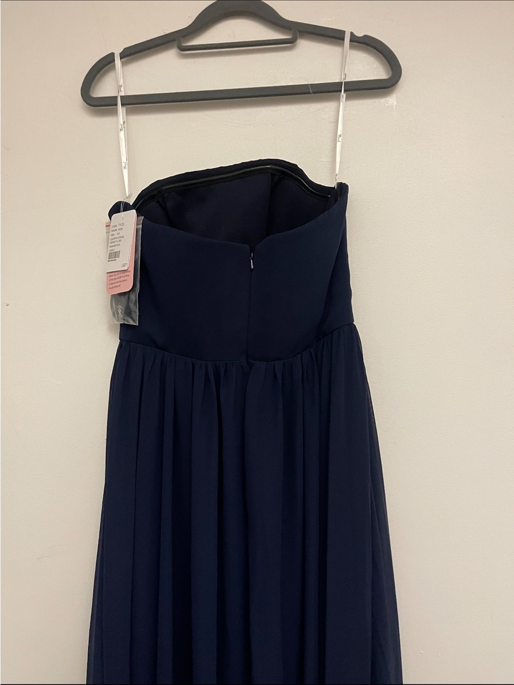 Dessy Strapless Navy Evening Gown-NWT - Picture 9 of 13